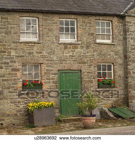 Stock Image - Rural Ireland - farmhouse. Fotosearch