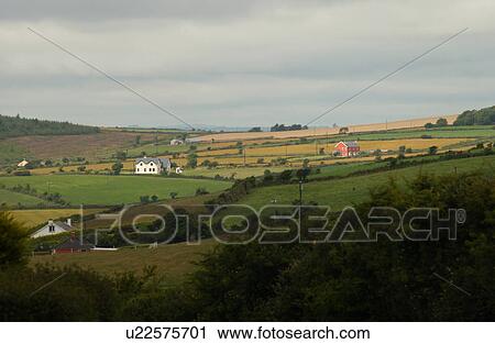 Stock Image - Rural Ireland - farmland. Fotosearch