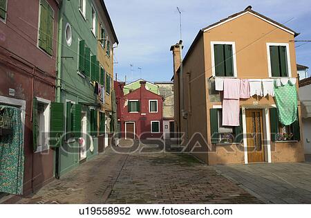 Residential buildings in Venice, Burano, Italy View Large Photo Image Stock Image - Residential buildings in Venice, Burano, Italy. Fotosearch