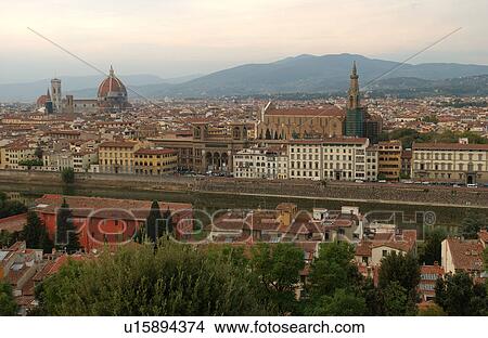 Picture - Aerial View of Florence Italy. Fotosearch