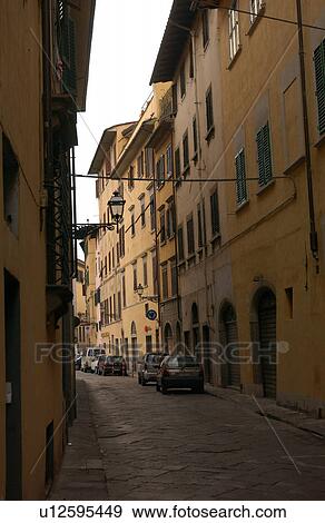Stock Photo - Street of Florence Italy. Fotosearch