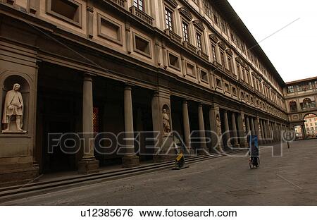 Stock Photograph - Uffizi Gallery in Florence Italy. Fotosearch
