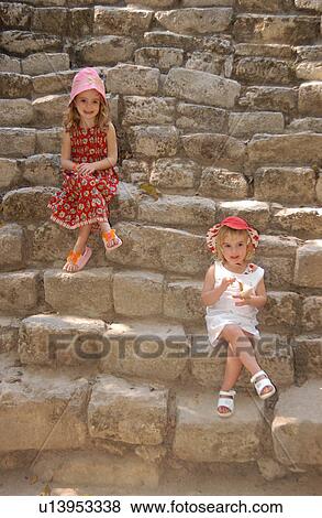 Kids on Steps View Large Photo Image Stock Photo - Kids on Steps. Fotosearch