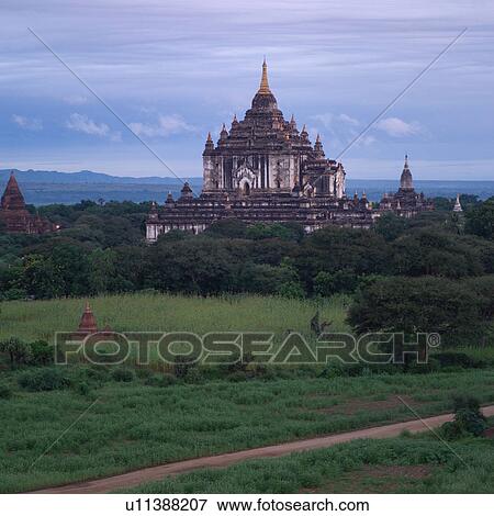 Stock Photo - Bagan countryside with Buddhist Temples. Fotosearch