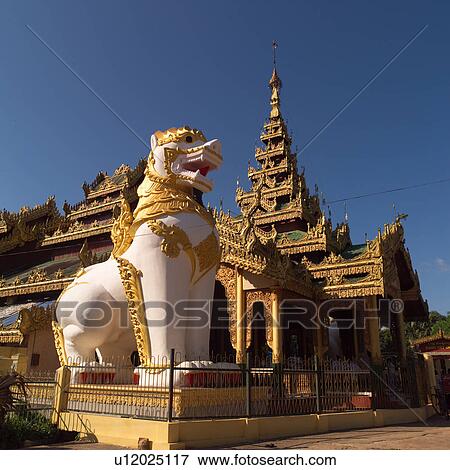 Dragon outside Shwethalyaugn Reclining Buddha Pagoda View Large Photo Image Stock Photo - Dragon outside Shwethalyaugn Reclining Buddha Pagoda. Fotosearch