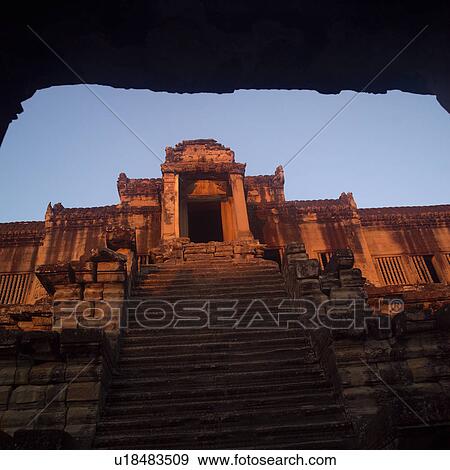 Stock Photo - Exterior of Khmer Kingdom palace ruins. Fotosearch