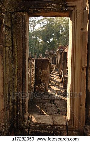 Interior doorway of Khmer Kingdom Palace ruins View Large Photo Image Stock Photo - Interior doorway of Khmer Kingdom Palace ruins. Fotosearch