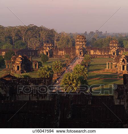 Picture - Overview of Khmer Kingdom palace ruins. Fotosearch