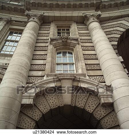 Picture - Low angle view of an ancient historical building in London, England. Fotosearch