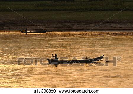 Canoe on the Irrawaddy River View Large Photo Image Stock Image - Canoe on the Irrawaddy River. Fotosearch