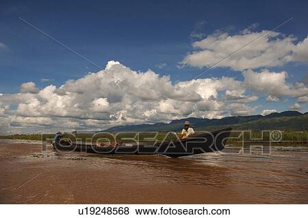 Rowing on Inle Lake View Large Photo Image Stock Photo - Rowing on Inle Lake. Fotosearch