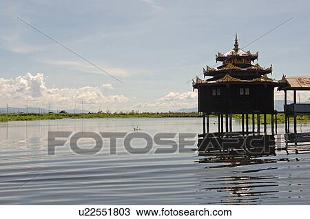 Temple on Inle Lake View Large Photo Image Stock Image - Temple on Inle Lake. Fotosearch