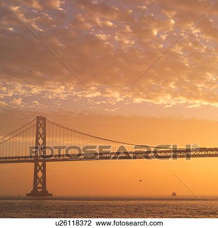 Bay Bridge at Sunset View Large Photo Image Stock Image - Bay Bridge at Sunset. Fotosearch