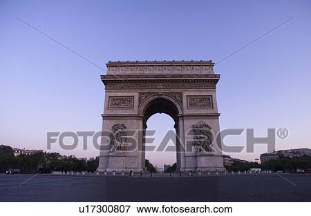 Stock Photo - The Arc de Triomphe, Paris, France. Fotosearch