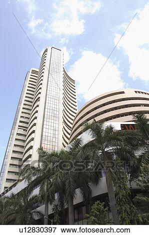 Trees in front of a building, Bombay Stock Exchange, Dalal Street, Mumbai, Maharashtra, India View Large Photo Image Stock Photo - Trees in front of a building, Bombay Stock Exchange, Dalal Street, Mumbai, Maharashtra, India. Fotosearch