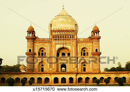 Facade of a monument, Safdarjung Tomb, New Delhi, India View Large Photo Image Stock Image - Facade of a monument, Safdarjung Tomb, New Delhi, India. Fotosearch