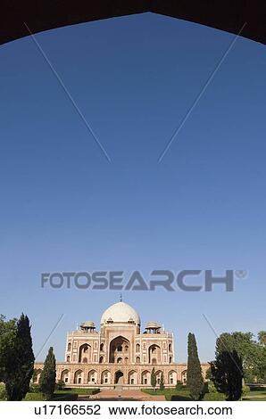 Stock Image - Facade of a tomb, Humayun Tomb, New Delhi, India. Fotosearch