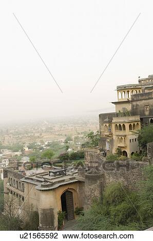 High angle view of a fortress, Neemrana Fort, Neemrana, Alwar, Rajasthan, India View Large Photo Image Stock Image - High angle view of a fortress, Neemrana Fort, Neemrana, Alwar, Rajasthan, India. Fotosearch