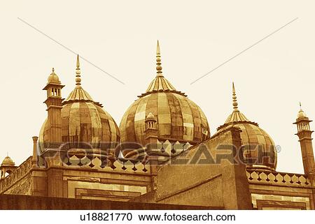 Stock Image - Low angle view of domes of a monument, Safdarjung Tomb, New Delhi, India. Fotosearch