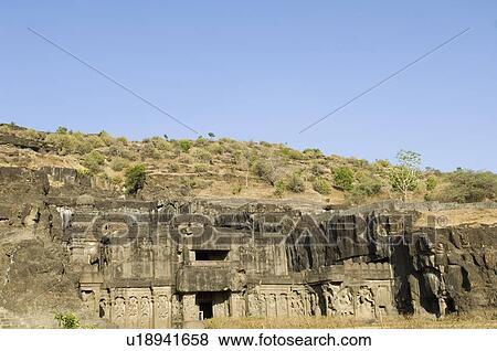 Old ruins of a cave, Ellora, Aurangabad, Maharashtra, India View Large Photo Image Stock Photo - Old ruins of a cave, Ellora, Aurangabad, Maharashtra, India. Fotosearch