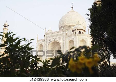 Facade of a mausoleum, Taj Mahal, Agra, Uttar Pradesh, India View Large Photo Image Stock Photograph - Facade of a mausoleum, Taj Mahal, Agra, Uttar Pradesh, India. Fotosearch