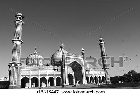 Stock Photo - Facade of a mosque, Jama Masjid, New Delhi, India. Fotosearch