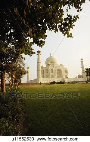 Garden in front of a mausoleum, Taj Mahal, Agra, Uttar Pradesh, India View Large Photo Image Stock Image - Garden in front of a mausoleum, Taj Mahal, Agra, Uttar Pradesh, India. Fotosearch