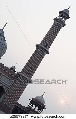 Low angle view of a mosque, Jama Masjid, New Delhi, India View Large Photo Image Stock Image - Low angle view of a mosque, Jama Masjid, New Delhi, India. Fotosearch
