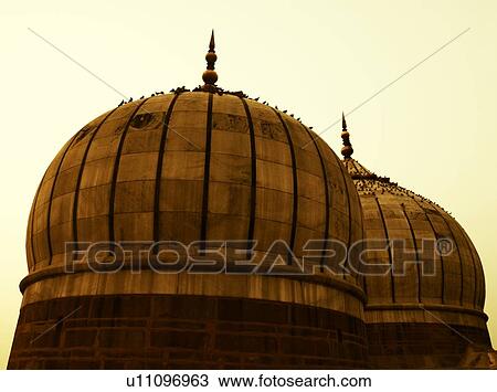 Low angle view of the domes on a mosque, Jama Masjid, New Delhi, India View Large Photo Image Stock Image - Low angle view of the domes on a mosque, Jama Masjid, New Delhi, India. Fotosearch
