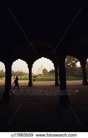 Mausoleum viewed through an arch, Taj Mahal, Agra, Uttar Pradesh, India View Large Photo Image Stock Photo - Mausoleum viewed through an arch, Taj Mahal, Agra, Uttar Pradesh, India. Fotosearch