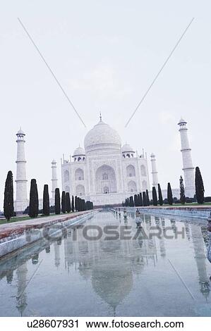 Pond in front of a mausoleum, Taj Mahal, Agra, Uttar Pradesh, India View Large Photo Image Stock Image - Pond in front of a mausoleum, Taj Mahal, Agra, Uttar Pradesh, India. Fotosearch