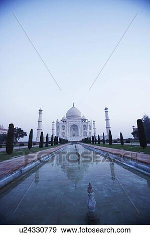 Pond in front of a mausoleum, Taj Mahal, Agra, Uttar Pradesh, India View Large Photo Image Stock Photo - Pond in front of a mausoleum, Taj Mahal, Agra, Uttar Pradesh, India. Fotosearch