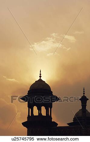 Silhouette of a mosque, Taj Mahal, Agra, Uttar Pradesh, India View Large Photo Image Stock Photography - Silhouette of a mosque, Taj Mahal, Agra, Uttar Pradesh, India. Fotosearch