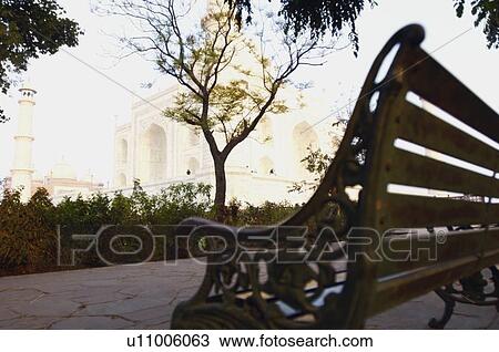 Stock Image - Tree in front of a mausoleum, Taj Mahal, Agra, Uttar Pradesh, India. Fotosearch