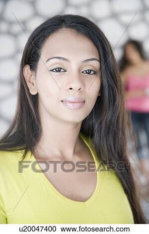 Stock Image - Close-up of a young woman. Fotosearch