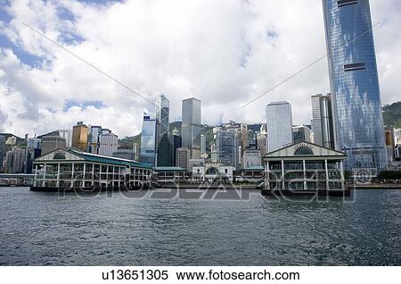 Stock Photography - Central Pier during the day, Hong Kong. Fotosearch