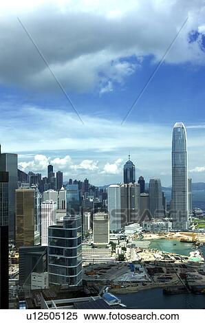 Hong Kong cityscape during the day, overcast View Large Photo Image Stock Photography - Hong Kong cityscape during the day, overcast. Fotosearch