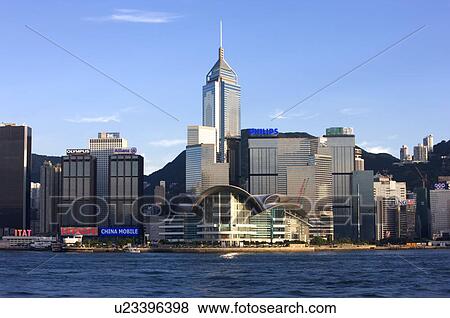 Stock Photo - Hong Kong Convention and Exhibition Centre in Wan Chai, Hong Kong. Fotosearch