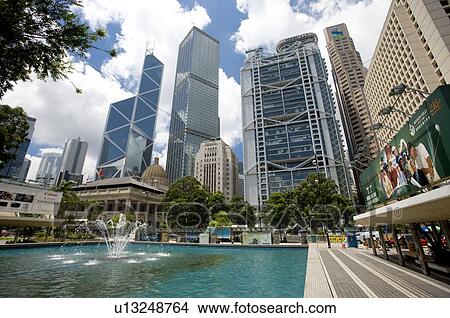 Statue Square in Central District, Hong Kong View Large Photo Image Picture - Statue Square in Central District, Hong Kong. Fotosearch