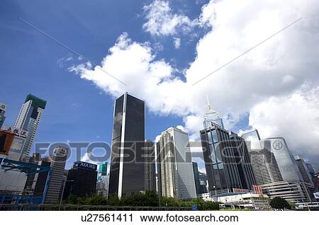 Stock Image - Tall buildings in Wan Chai, Hong Kong. Fotosearch