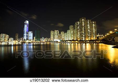 Tsing Yi cityscape at night in the New Territories, Hong Kong View Large Photo Image Stock Image - Tsing Yi cityscape at night in the New Territories, Hong Kong. Fotosearch
