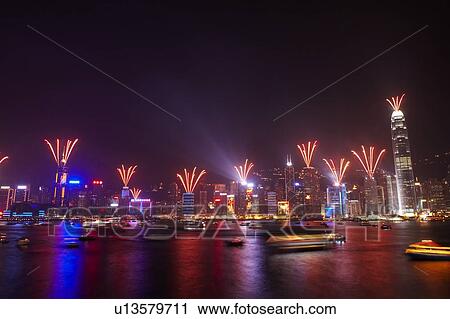 2007 New Years Eve Fireworks Celebration, Hong Kong, Hong Kong Island skyline at night View Large Photo Image Stock Image - 2007 New Years Eve Fireworks Celebration, Hong Kong, Hong Kong Island skyline at night. Fotosearch
