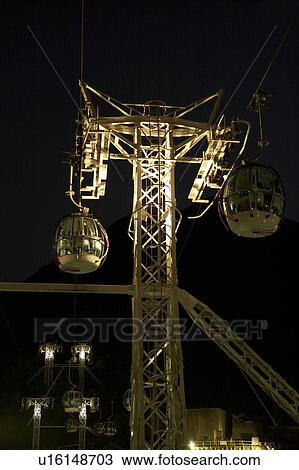 Stock Image - Cable car, Ocean Park, Hong Kong. Fotosearch