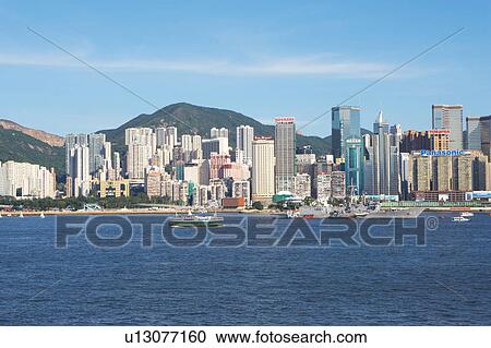 China, Hong Kong, battleship in Hong Kong Harbour View Large Photo Image Stock Image - China, Hong Kong, battleship in Hong Kong Harbour. Fotosearch