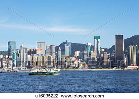 China, Hong Kong, Star Ferry in Hong Kong Harbour View Large Photo Image Stock Image - China, Hong Kong, Star Ferry in Hong Kong Harbour. Fotosearch