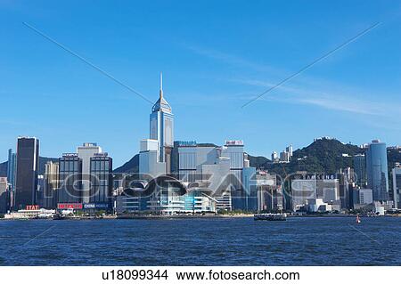 Skyscrapers in a city, Hong Kong, China View Large Photo Image Picture - Skyscrapers in a city, Hong Kong, China. Fotosearch