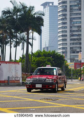 Stock Photography - Taxi in Hong Kong. Fotosearch