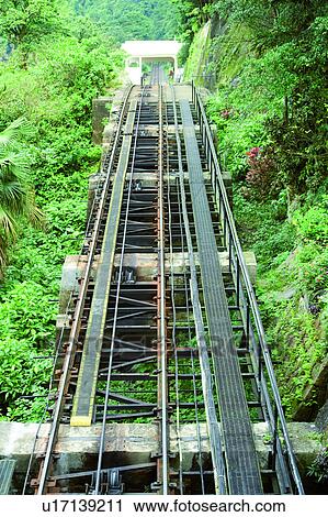The Peak Tram Rail, Hong Kong View Large Photo Image Stock Image - The Peak Tram Rail, Hong Kong. Fotosearch