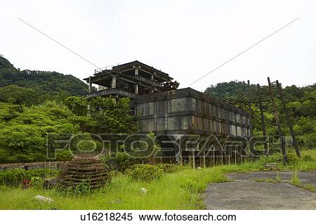 Stock Photography - Building Exterior, Mining Museum in Shih Fen, Taiwan. Fotosearch