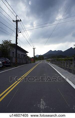 Stock Photography - Country Road Jing Tong, Ping Si, Taiwan. Fotosearch